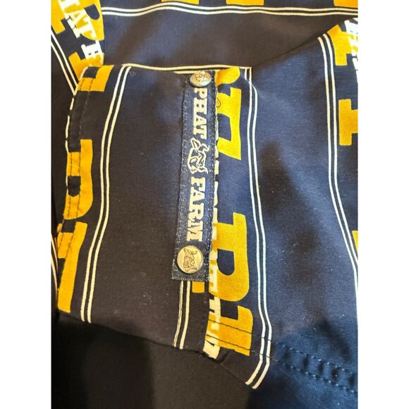 Phat Farm Mens XL Button-Up 90’s Y2K Hip Hop Shirt Yellow & Black Graphic Print - Picture 7 of 8